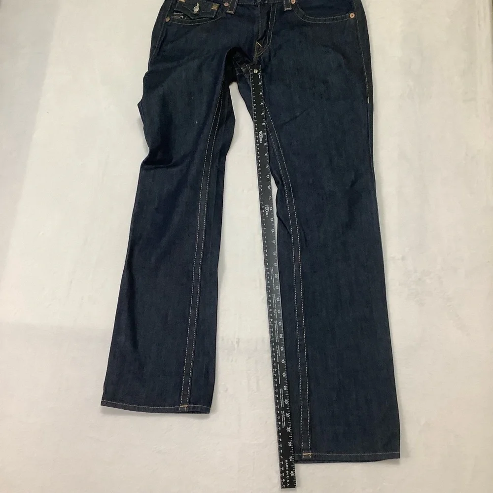 True Religion Men’s Ricky Straight Jeans Dark Wash Size 32 x 34